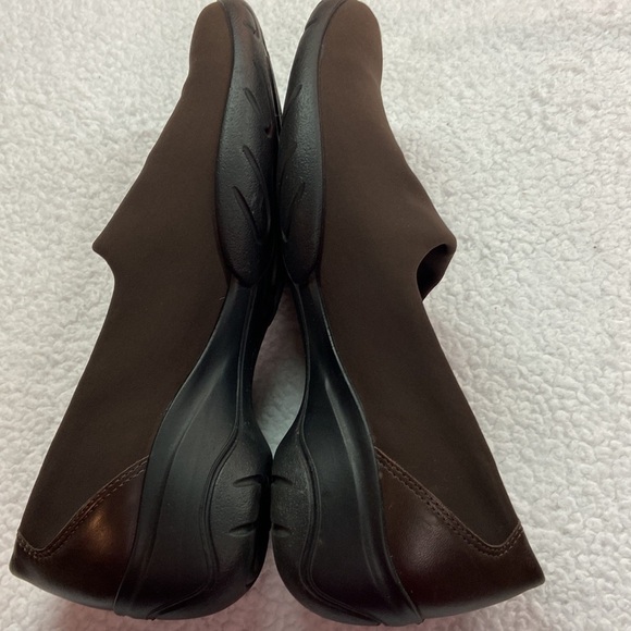 Ecco Brown Gortex Slip On Comfort Women's Loafers Size 38 Preowned - Picture 8 of 11